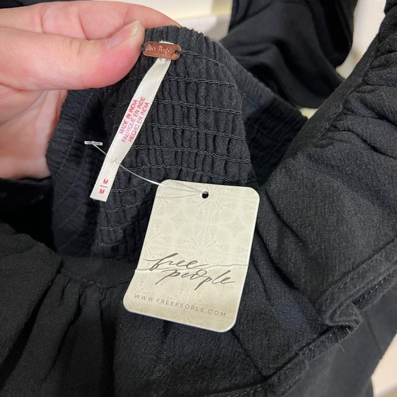 🆕 Free People Black Backless Ruffle Dress - Picture 3 of 4